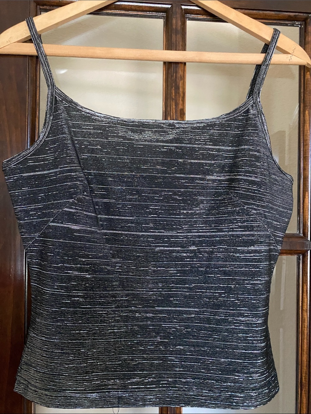 Women's Black shiney Cami Tank Top